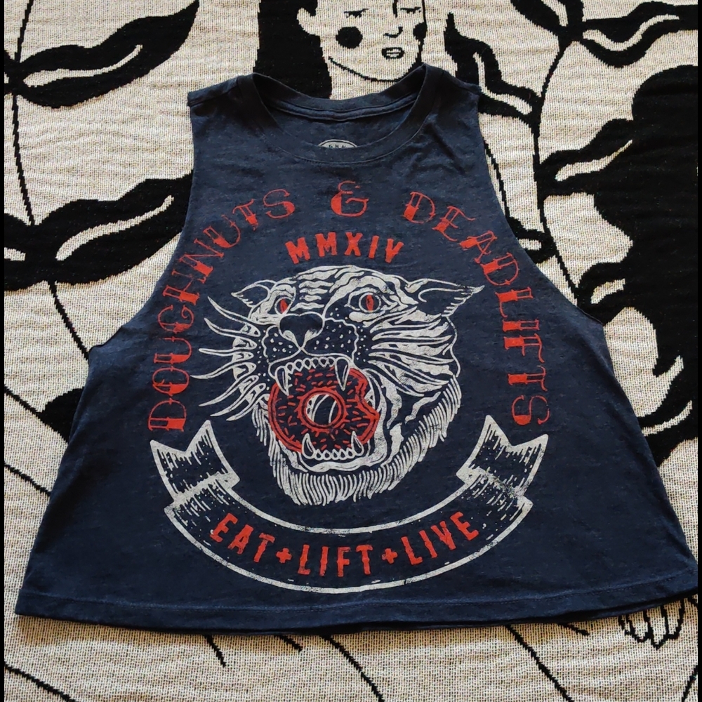 Doughnuts & Deadlifts Cropped Tank